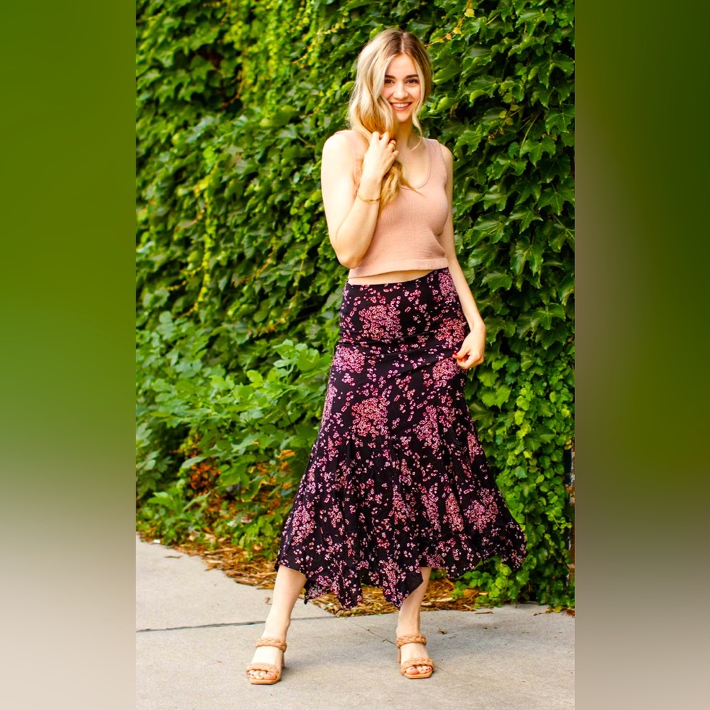 Free People Backseat Glamour Maxi Skirt